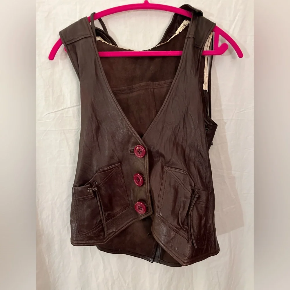 WOMEN’S leather vest MIKE & CHRIS MODIFIED boho biker